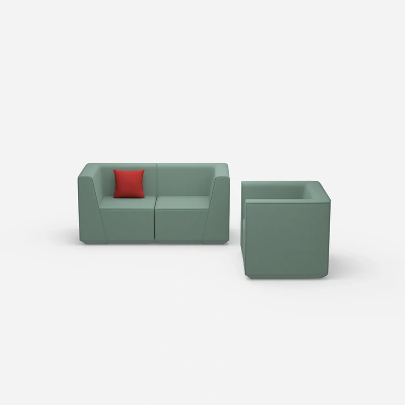 Modulares Sofa mit Sessel