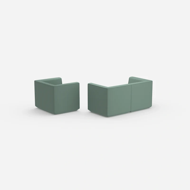 Modulares Sofa mit Sessel