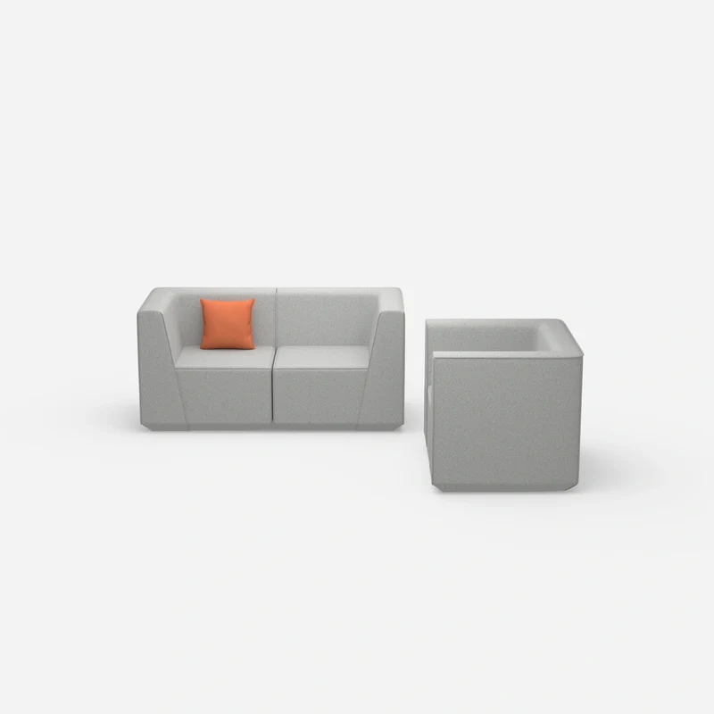 Modulares Sofa mit Sessel