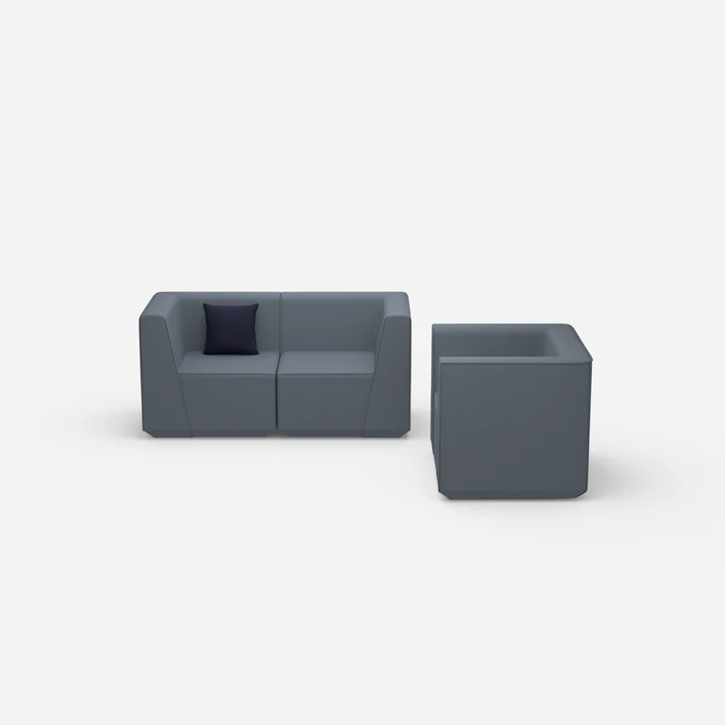 Modulares Sofa mit Sessel