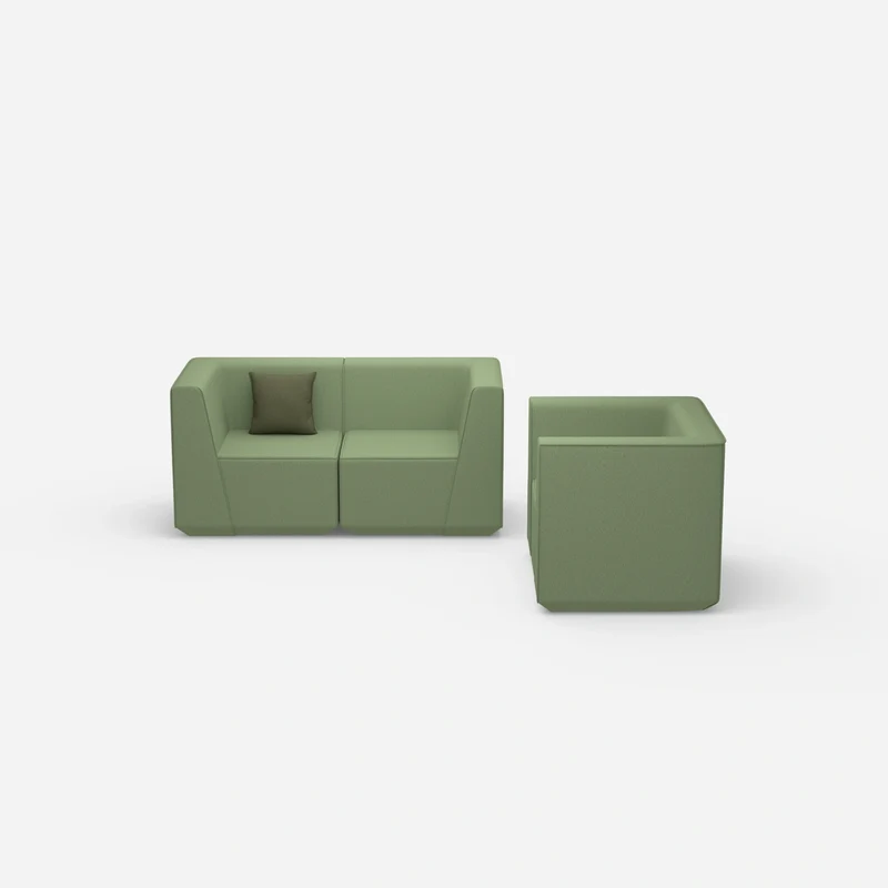 Modulares Sofa mit Sessel