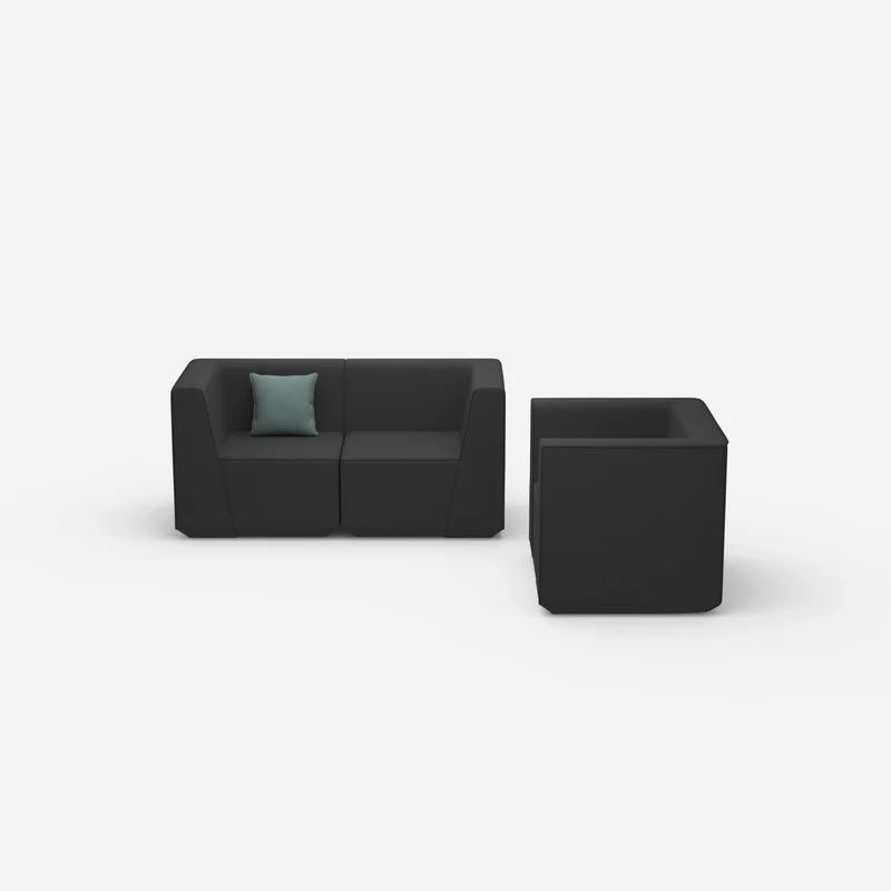 Modulares Sofa mit Sessel