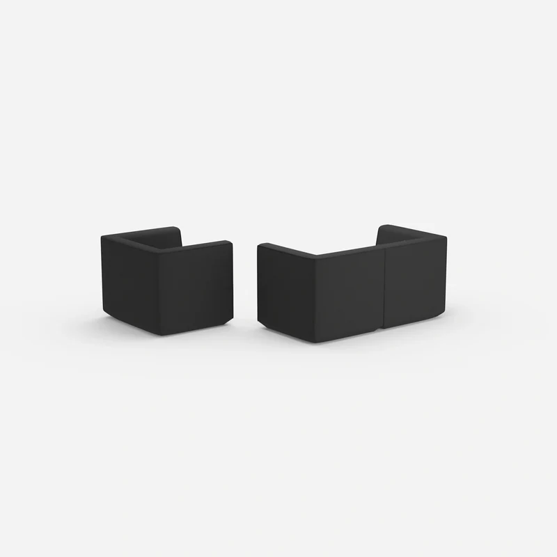 Modulares Sofa mit Sessel