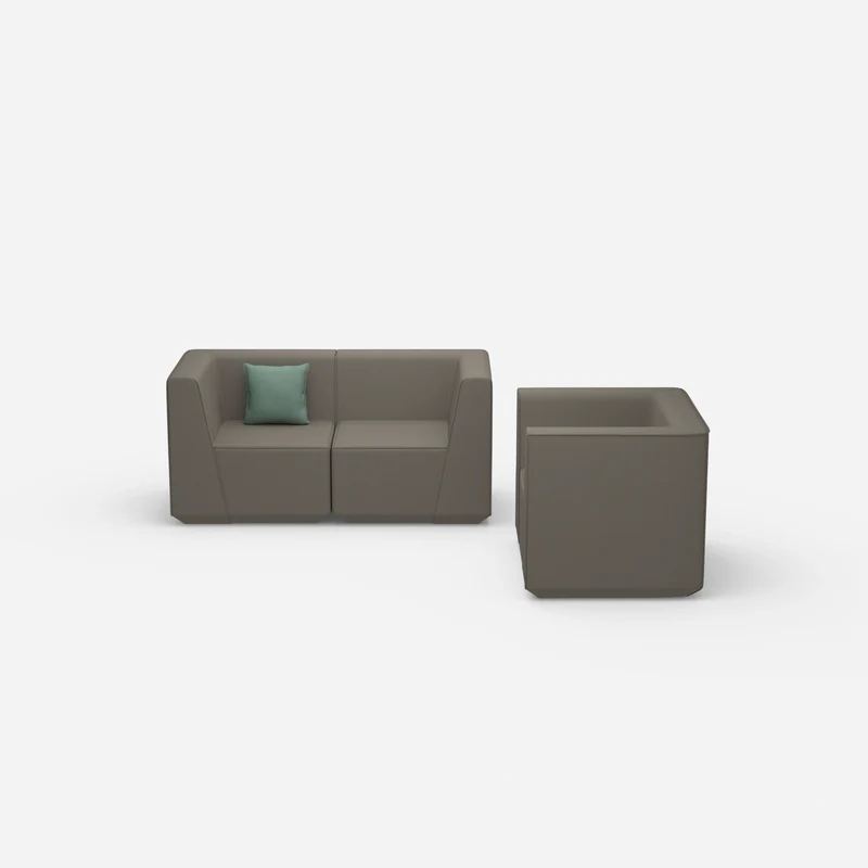 Modulares Sofa mit Sessel