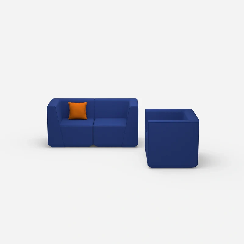 Modulares Sofa mit Sessel