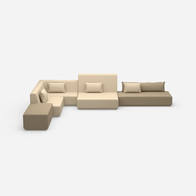 Beige Sofalandschaft in L-Form