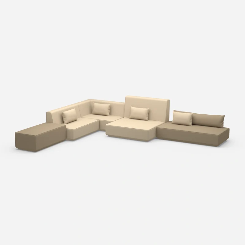 Beige Sofalandschaft in L-Form