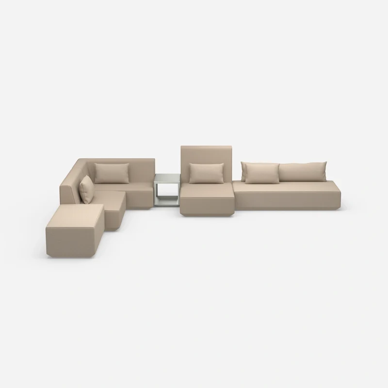 Beige Sofalandschaft in L-Form