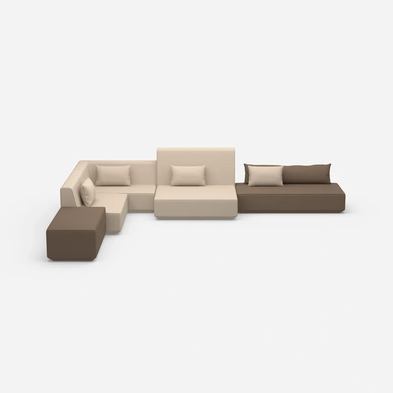 Beige Sofalandschaft in L-Form