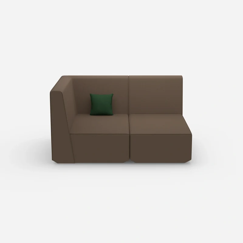 Zweisitzer Modulsofa mit Eckmodul