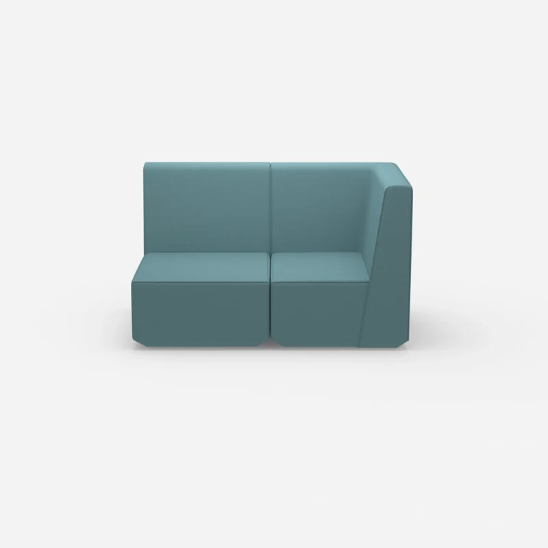 Blaues Zweisitzer Sofa 160 cm breit