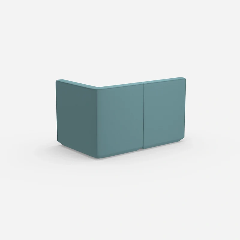 Blaues Zweisitzer Sofa 160 cm breit