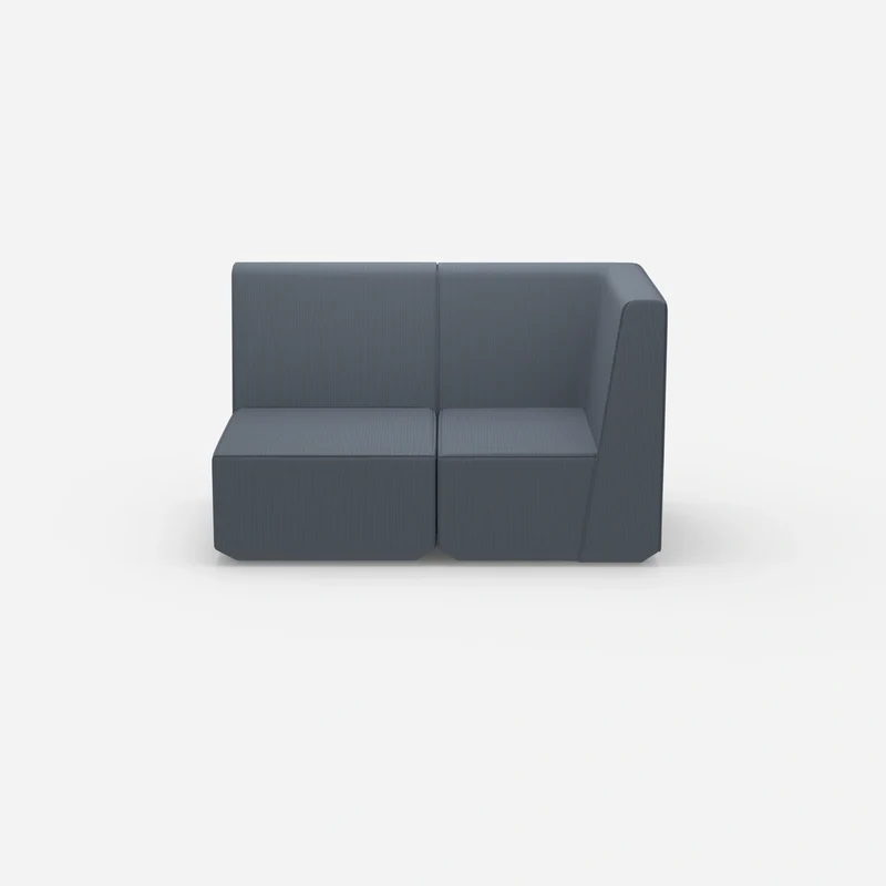 Blaues Zweisitzer Sofa 160 cm breit