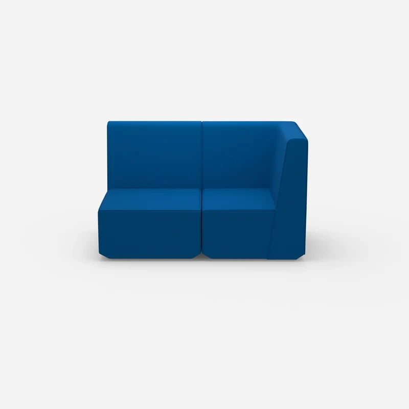 Blaues Zweisitzer Sofa 160 cm breit