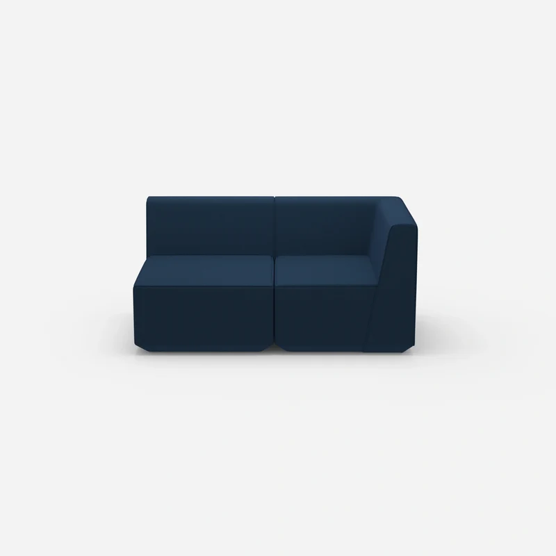 Blaues Zweisitzer Sofa