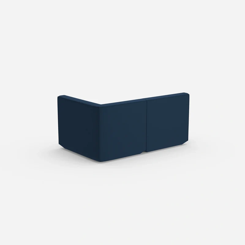 Blaues Zweisitzer Sofa