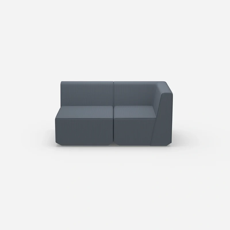 Blaues Zweisitzer Sofa