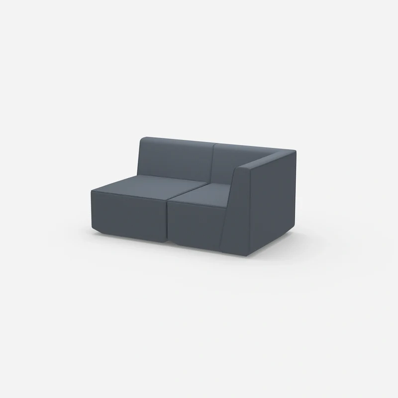 Blaues Zweisitzer Sofa