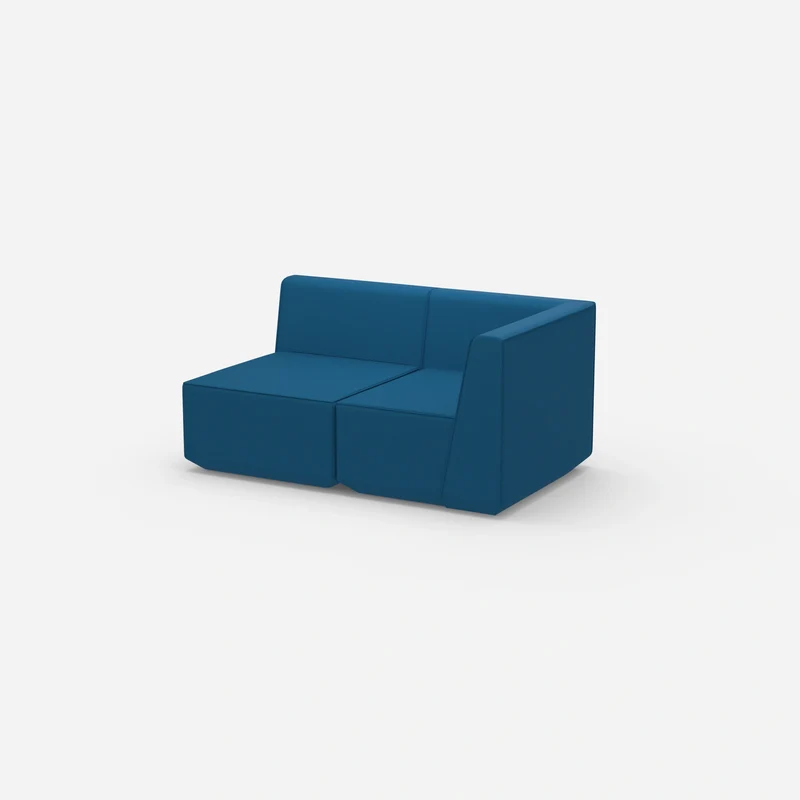 Blaues Zweisitzer Sofa