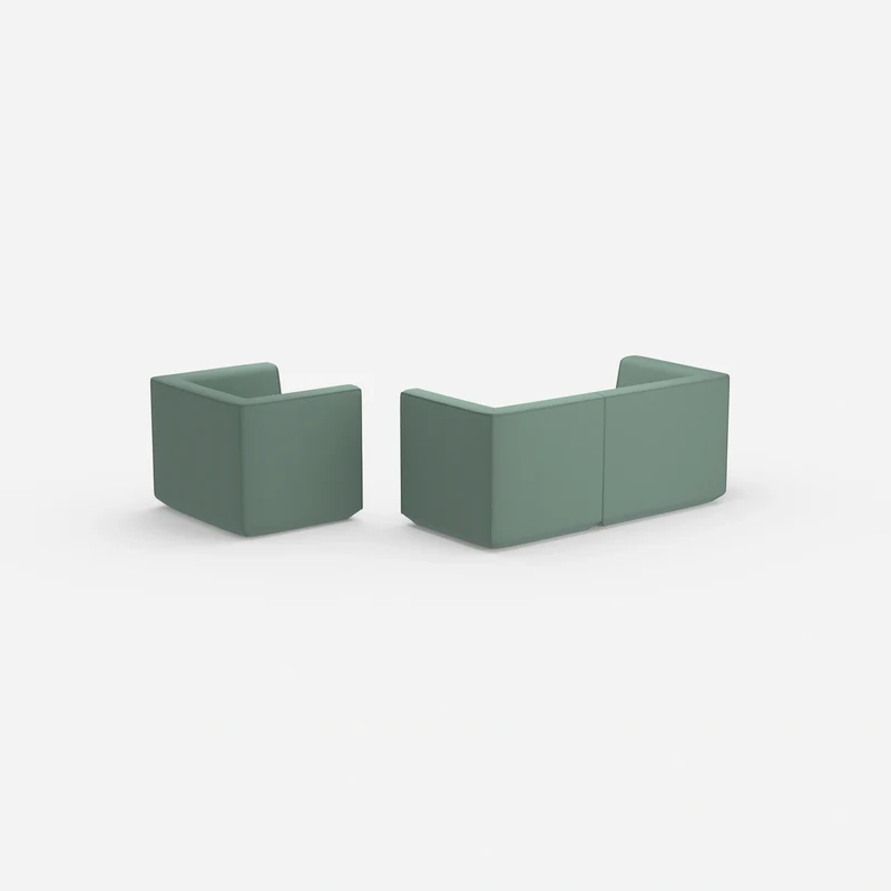 2 Sitzer Sofa mit Sessel 270 cm breit