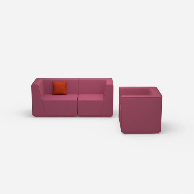 2 Sitzer Sofa mit Sessel 270 cm breit
