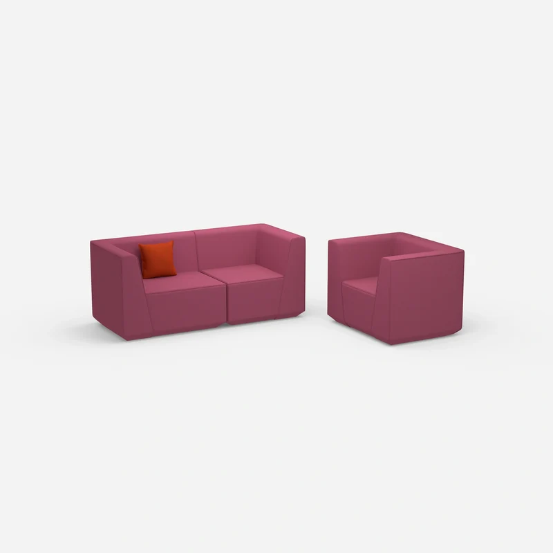 2 Sitzer Sofa mit Sessel 270 cm breit