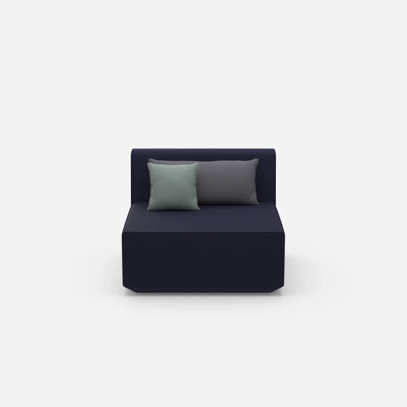 Sessel blau 80 cm breit