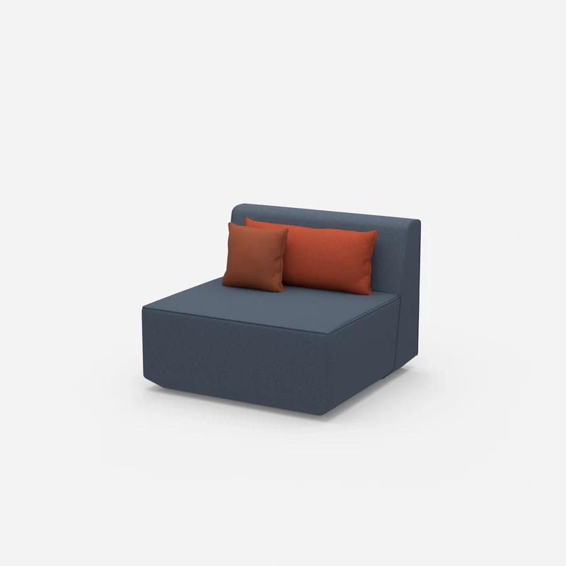 Sessel blau 80 cm breit