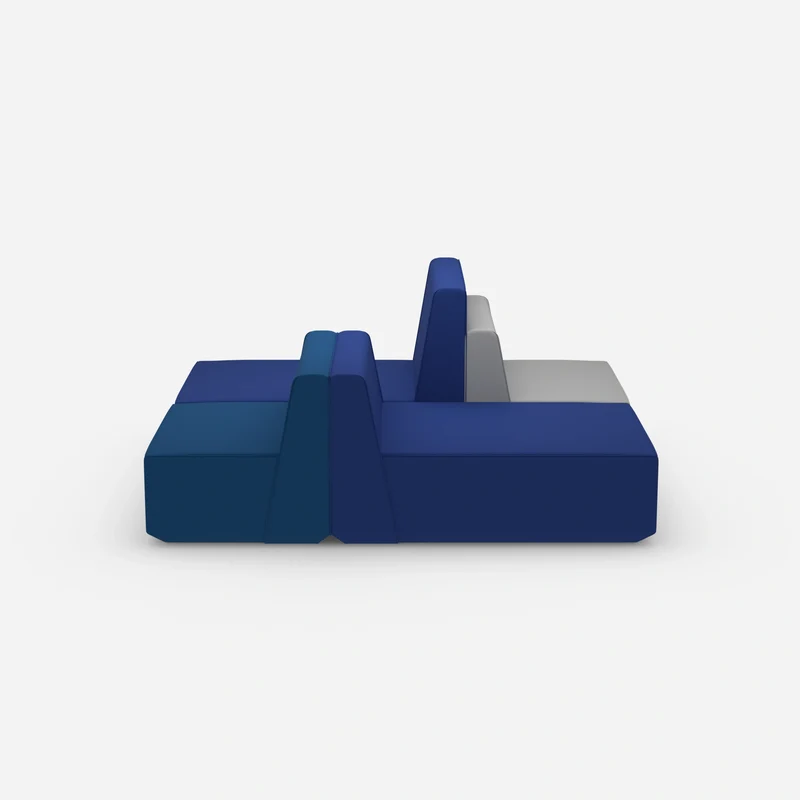 Modulares Sofa in Blau und Grau