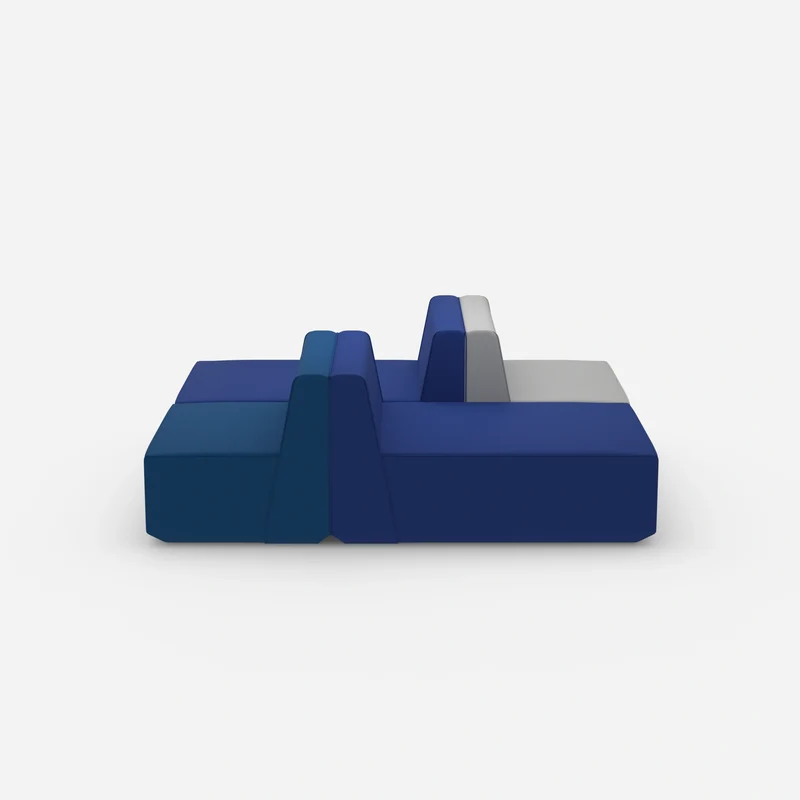 Modulares Sofa in Blau und Grau