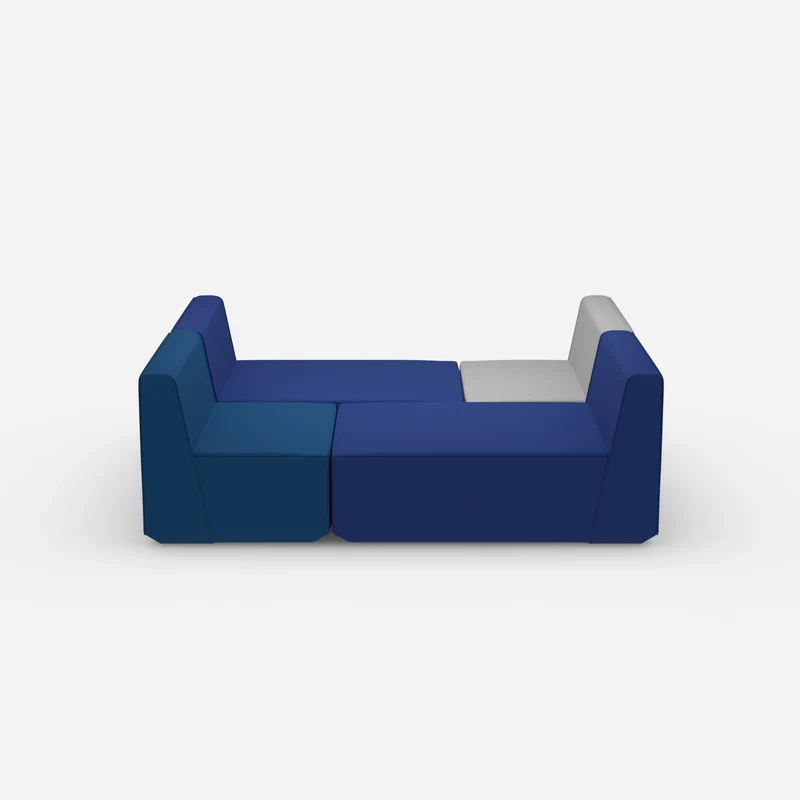 Modulares Sofa in Blau und Grau