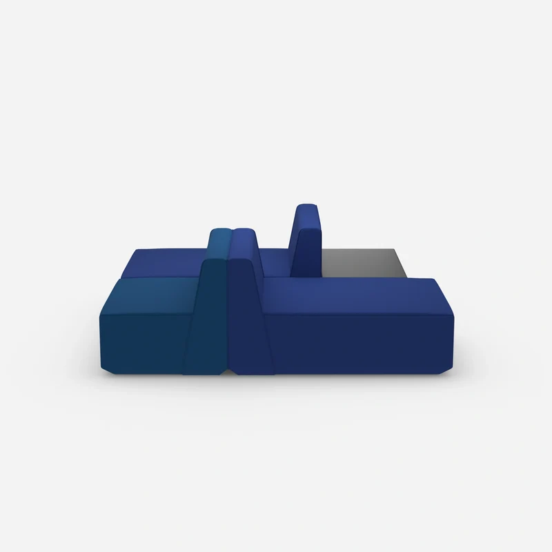 Modulares Sofa in Blau und Grau