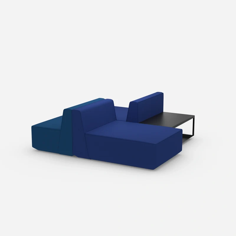 Modulares Sofa in Blau und Grau