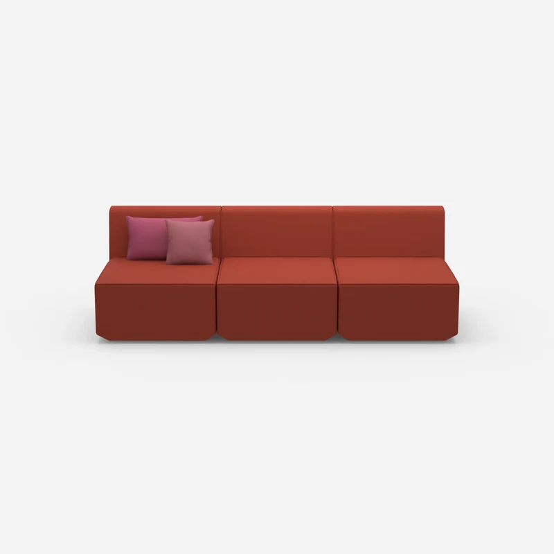 Rote 3 Sitzer Sofas