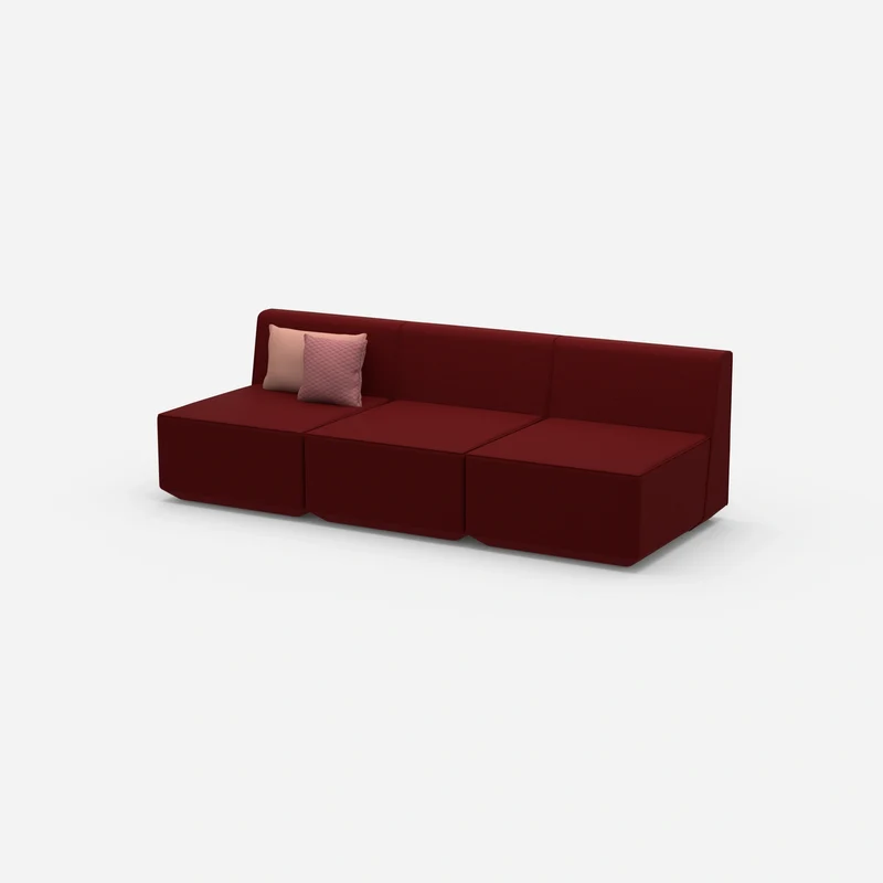 Rote 3 Sitzer Sofas