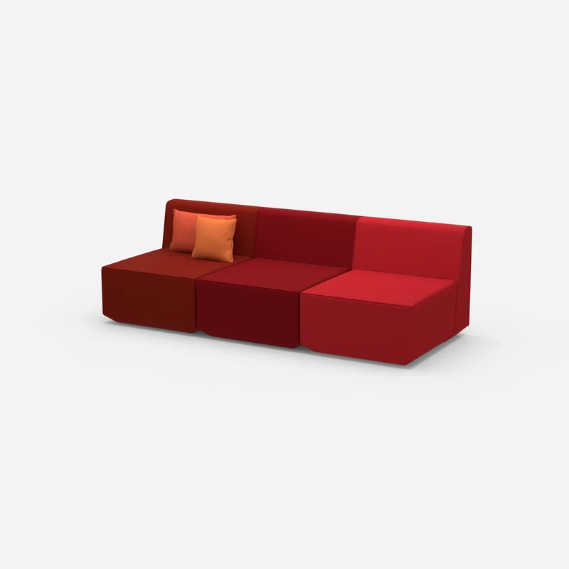 Rote 3 Sitzer Sofas