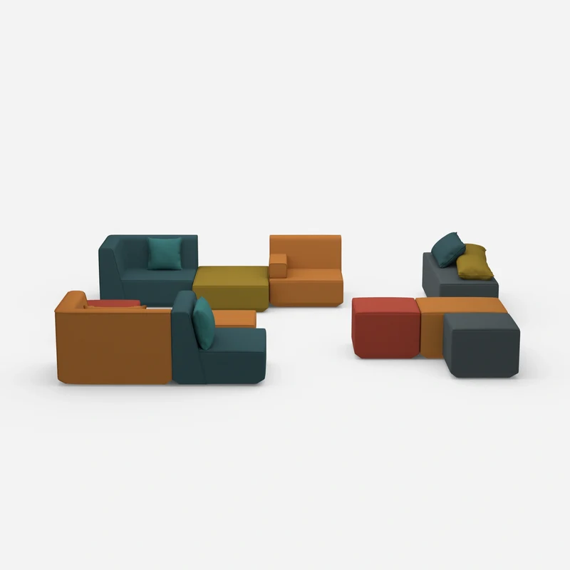 Bunte Sitzbank