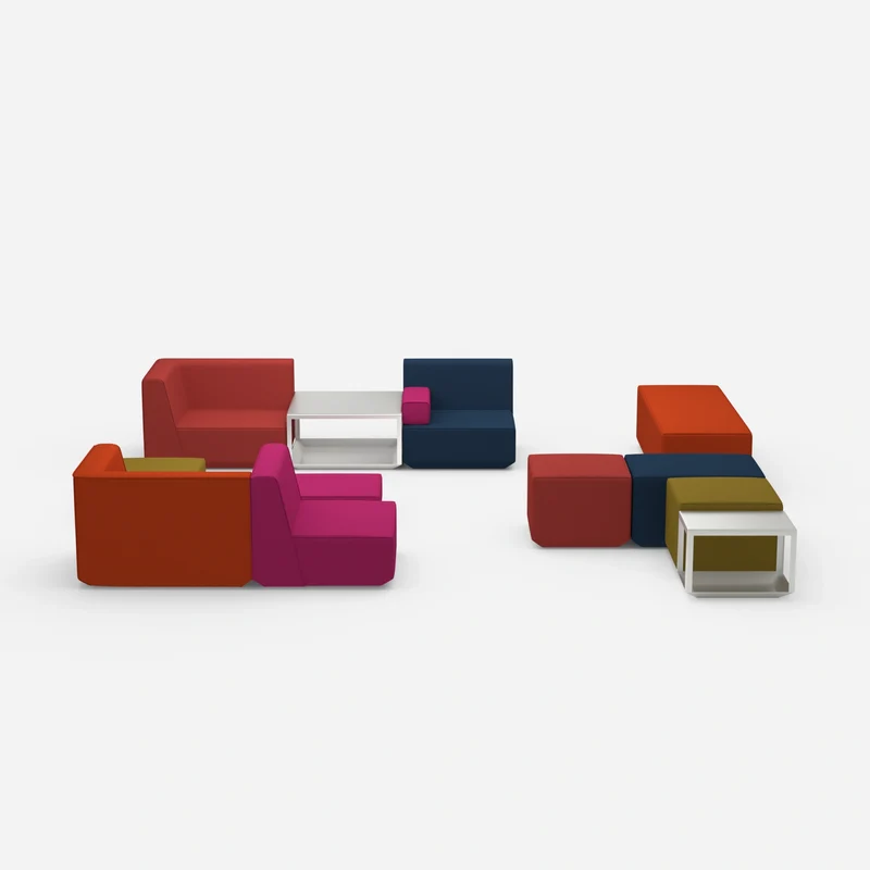 Bunte Sitzbank