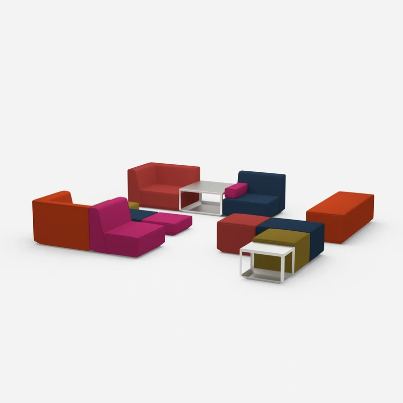 Bunte Sitzbank