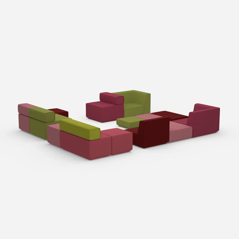 Bunte Sitzbank