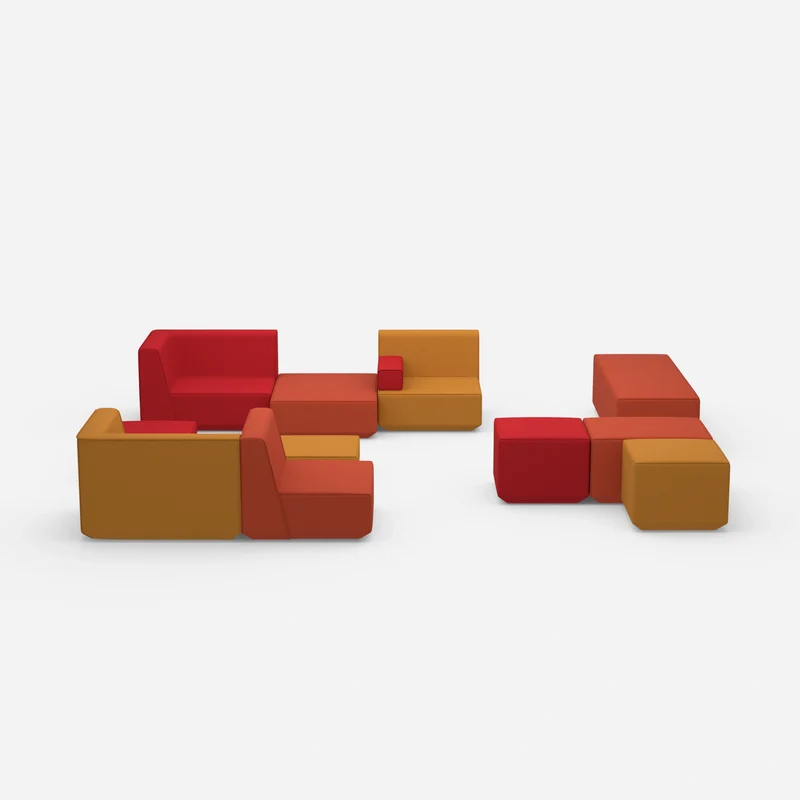 Bunte Sitzbank