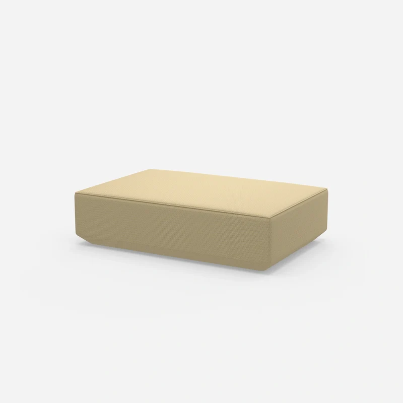 Cremefarbener Pouf
