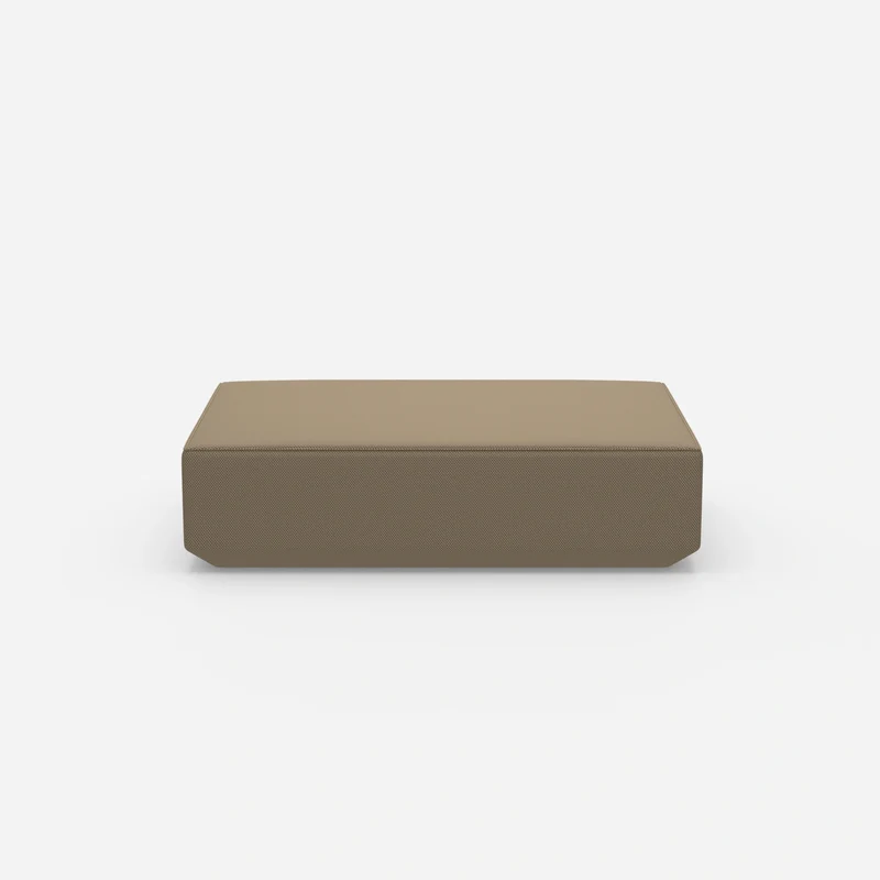 Cremefarbener Pouf