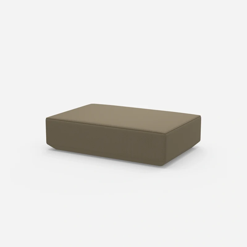 Cremefarbener Pouf