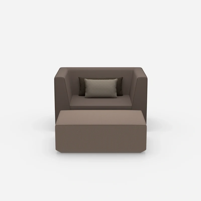 Sessel mit flexibler Fußablage
