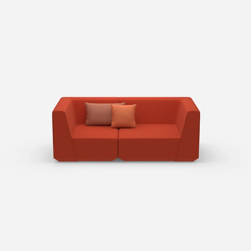 Sofa für 2 Personen in Rot