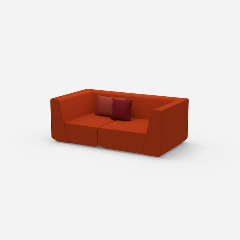 Sofa für 2 Personen in Rot