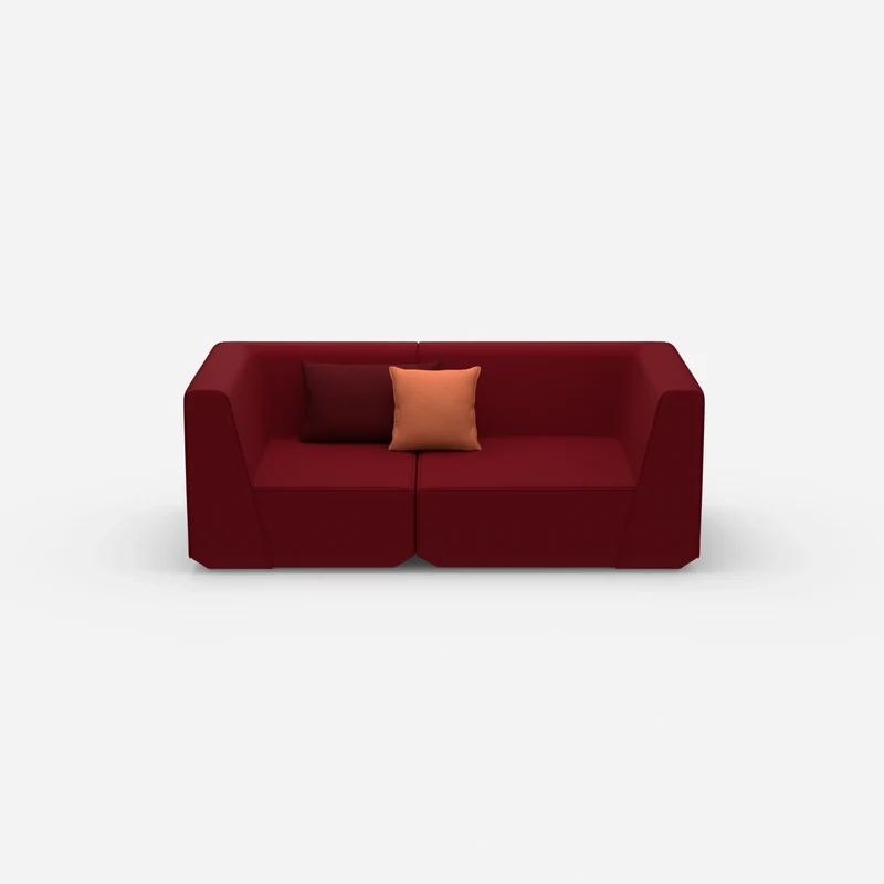 Sofa für 2 Personen in Rot