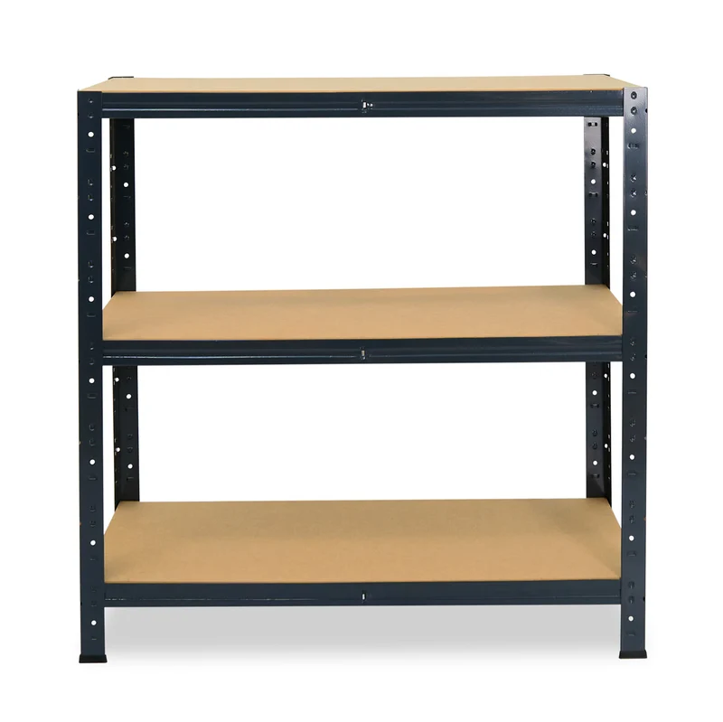 shelfplaza HOME Schwerlastregal 90x100x45 cm anthrazit mit 3 Böden