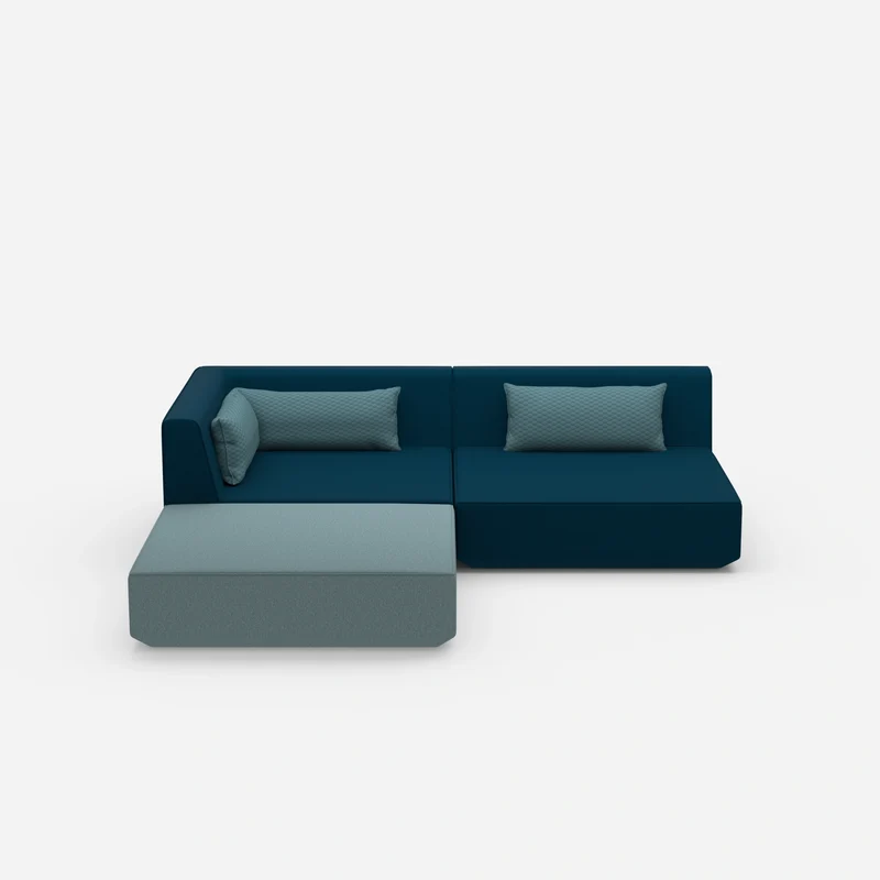 Ecksofa mit niedriger Sitzhöhe